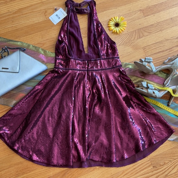 Free People Dresses & Skirts - FREE PEOPLE; Plum Film Noir Sequin Dress 0
